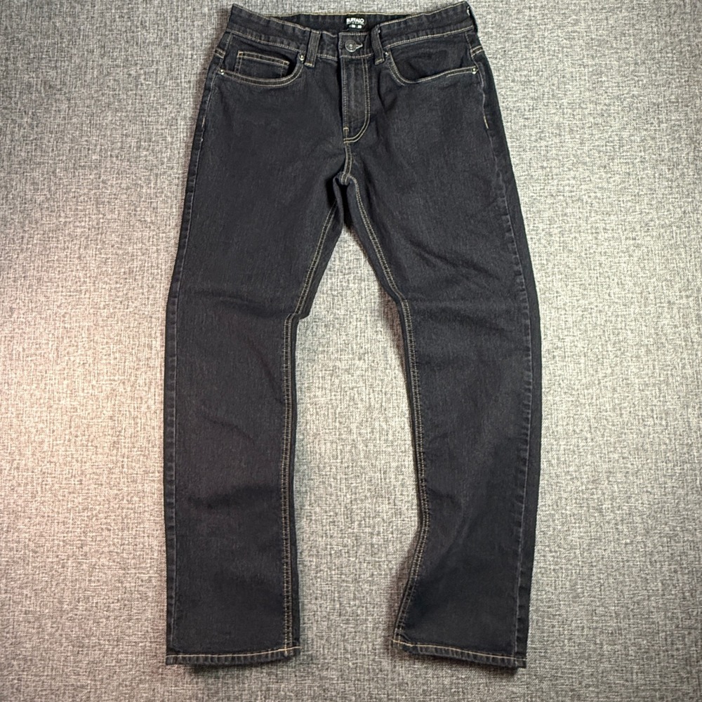 Buffalo David Bitton Mens Jeans | Fits 30 Waist x 30 Length | Straight Dark Wash